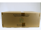 Blue & White Striped Paper Straws Cross Cut Individually Wrapped 200mm x 9mm